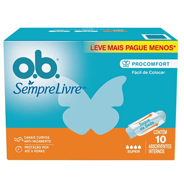 Absorvente Interno O.B. Original super com 10 unidades