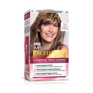 Tintura L'Oréal Paris Imédia Excellence Creme nº 7.1 louro acinzentado
