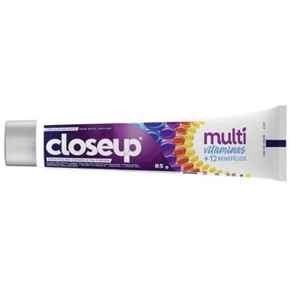 Creme Dental Closeup Multivitaminas + 12 Benefícios com flúor, proteção completa fresh com 85g