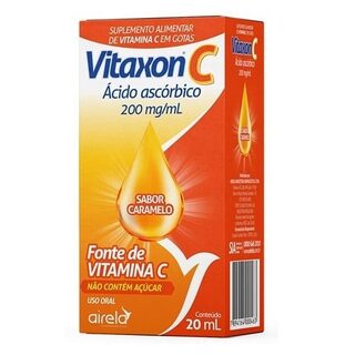 Vitaxon C 200mg/mL, caixa com 1 frasco gotejador com 20mL de solução de uso oral, sabor caramelo