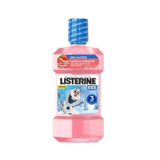 Enxaguante Bucal Listerine Infantil Frozen 3 em 1 Melancia Suave Sem Álcool 250mL