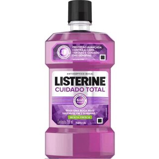 Antisséptico Bucal Listerine Cuidado Total Zero Álcool, 250mL