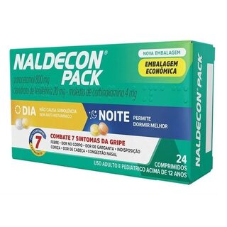 Naldecon Pack Dia e Noite, caixa com 24 comprimidos